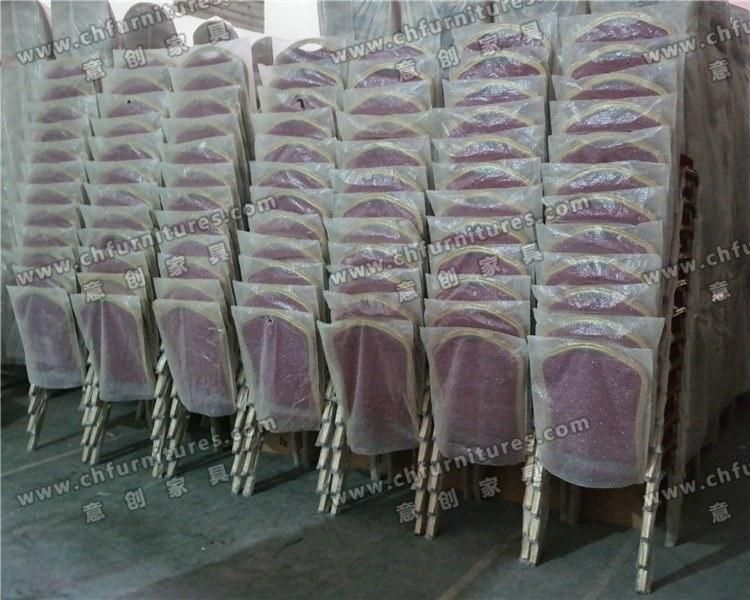 Stackable Aluminum Metal Hotel Restaurant Dining Banquet Chair Yc-Zl07