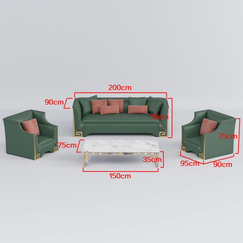 Wholesale High Quality Sectional Couch Living Room Furniture Modern Geniue Leather Sofa with Metal Leg