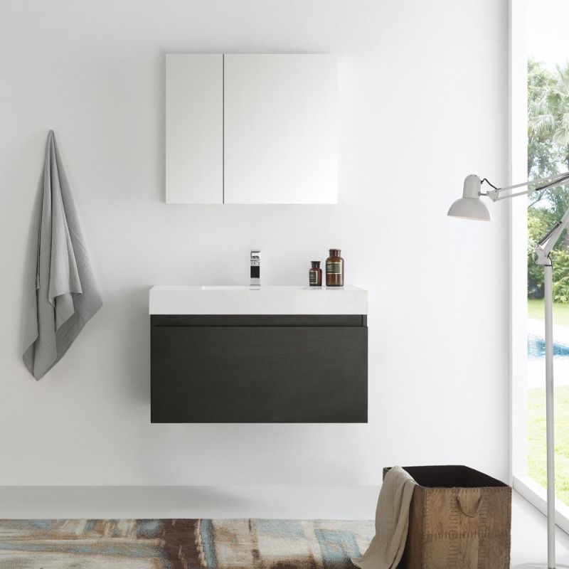 Factory Wholesale Modern Bathroom Furniture Sanitary Ware Basin Cabinet Wall Mounted Bathroom Vanity