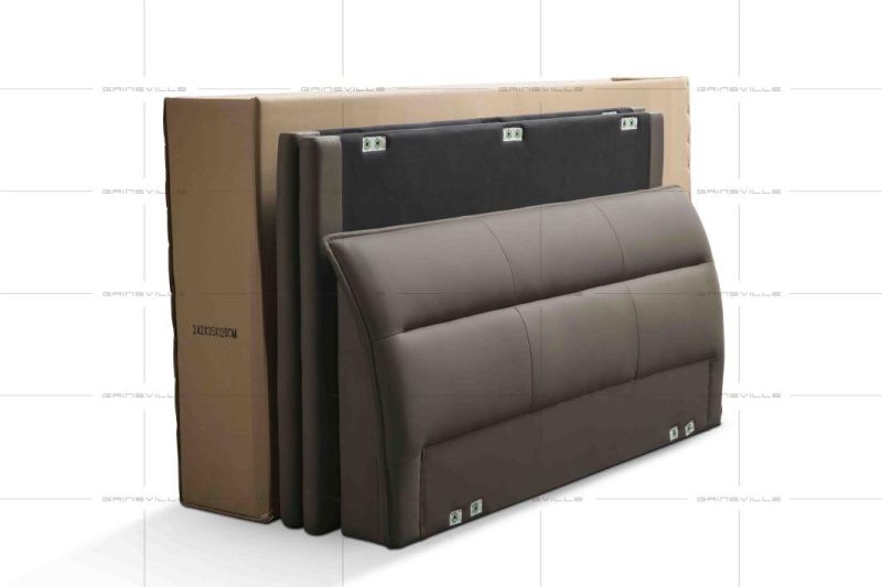 Chinese Factory Manufacturing Cheap Leather Double Bed for Bedroom