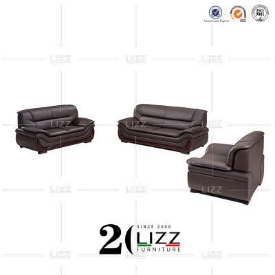 Chinese Manufacture Amercian Style Modern Leisure Geniue Leather Leisure Sofa Furniture