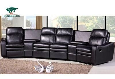 Recliner Movie Theater Sofa Sets, Living Room Modern Recliner Fabric Sofa