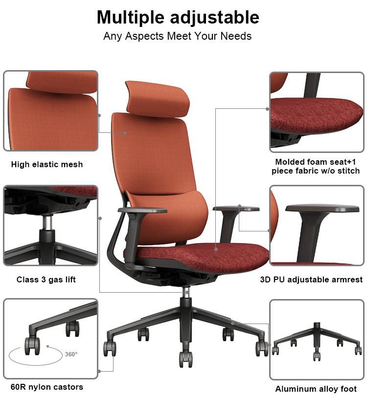 BIFMA Certificate Free Sample Modern Ergonomic Office Furniture Plastic Gaming Computer Home Work Station Mesh Swivel Soft Executive Chair Factory Best Price