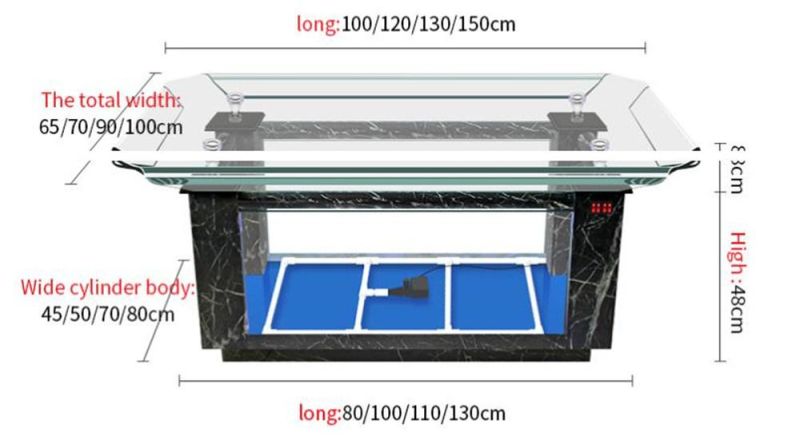 Best Selling Customizable High Quality Aquarium Dinner Table