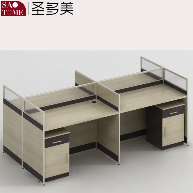 Four-Seater Desk with Screen in Modern Office Furniture