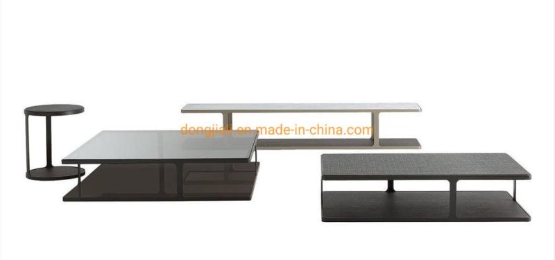 Modern Black White Square Coffee Table Living Room Furniture