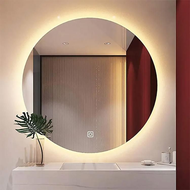 Custom Round Bathroom Frame Less Wall Mounted LED Mirror Lighting Wholesale