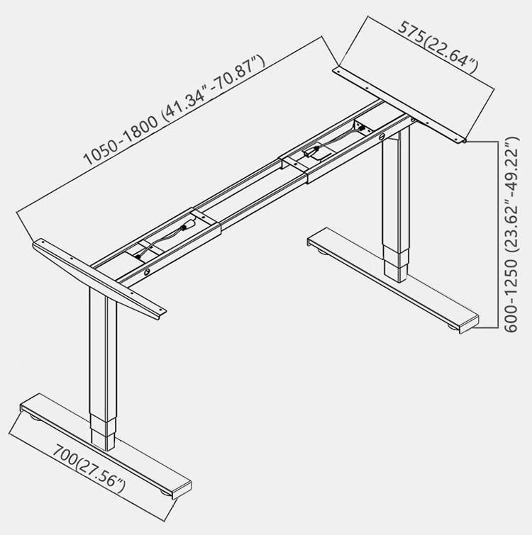 Hot Sale Electric Control Adjustable Height Standing Desk