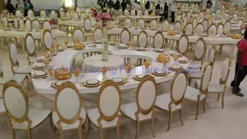 Wholesale Stainless Steel Furniture Pattern Back His and Hers Wedding Chairs