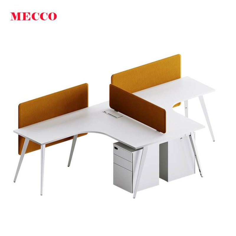 New Design Modern Style Four Person Work Staff Desk Office Workstation