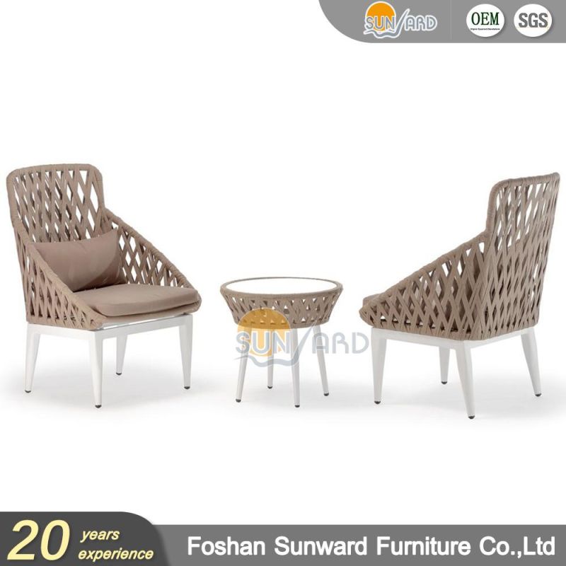 Modern Patio Furniture Rope Weave Garden Outdoor Dining Chair