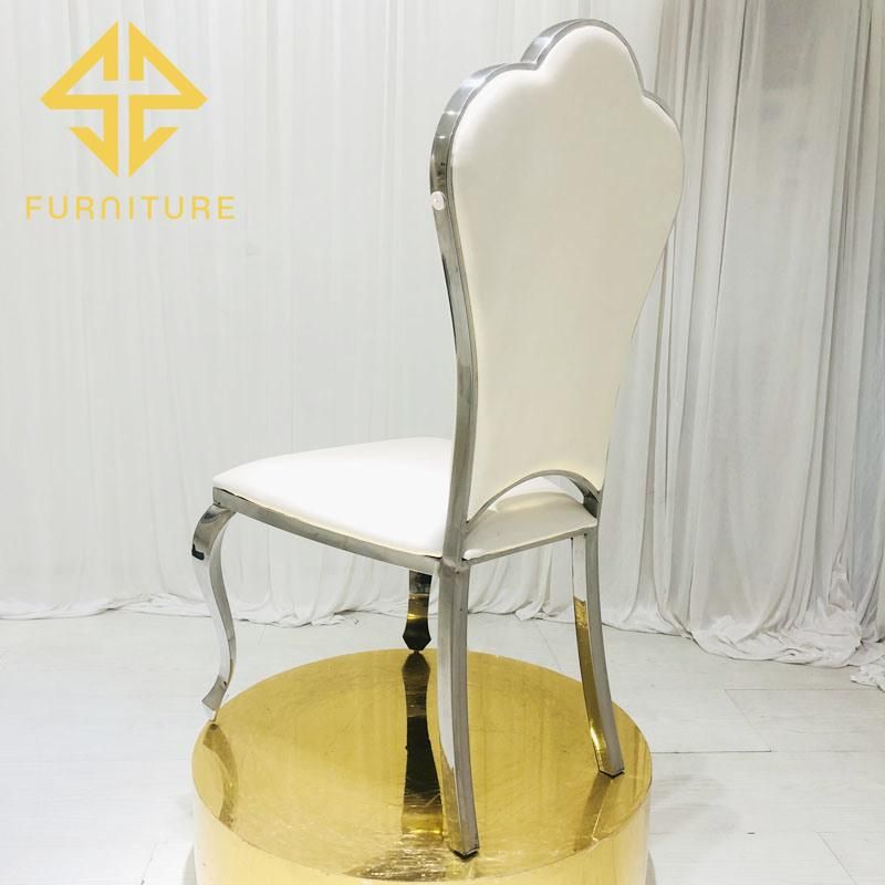 Luxury Stainless Steel Chair for Dining Room and Marble Table