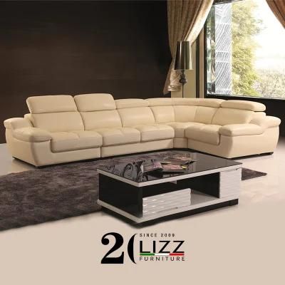 Modern Living Room Furniture Corner Leather Sofa