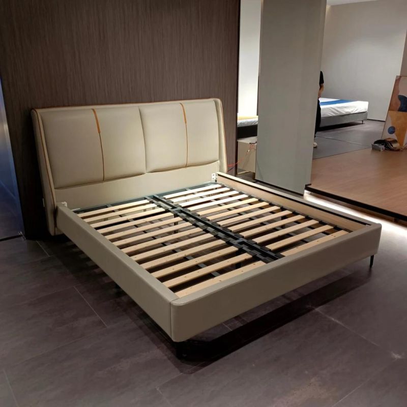 Modern Wooden Bed Popular Leather Bed Bedroom Bed