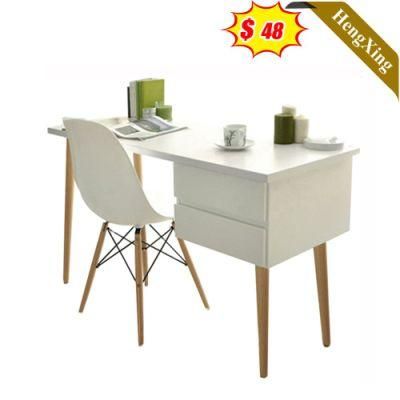 White Color Wooden Modern Design Office Make in China School Furniture Square Study Computer Table