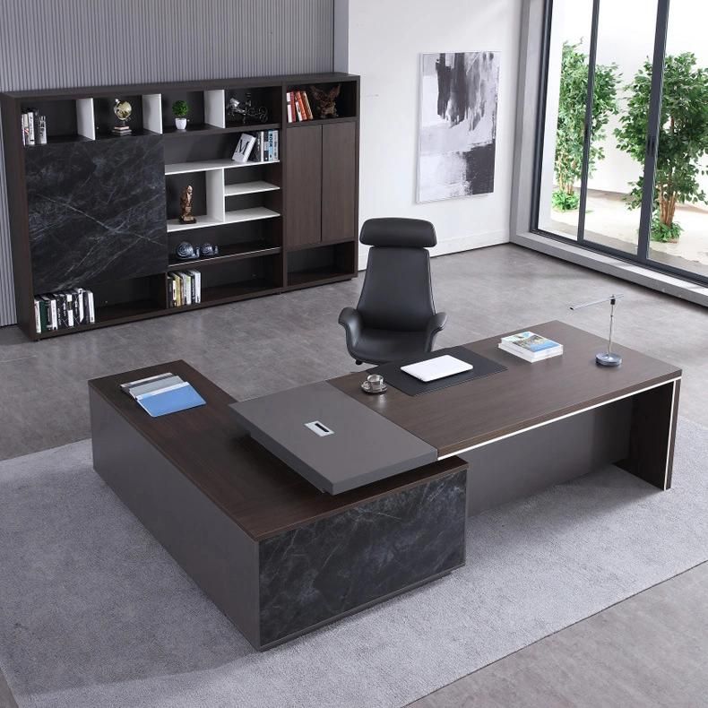 Office Melamine Modern Furniture Customized Marble Executive Computer Writing Desk