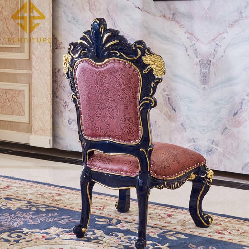 Classic Design Wood Carve Frame Kingthrone Wedding Chair