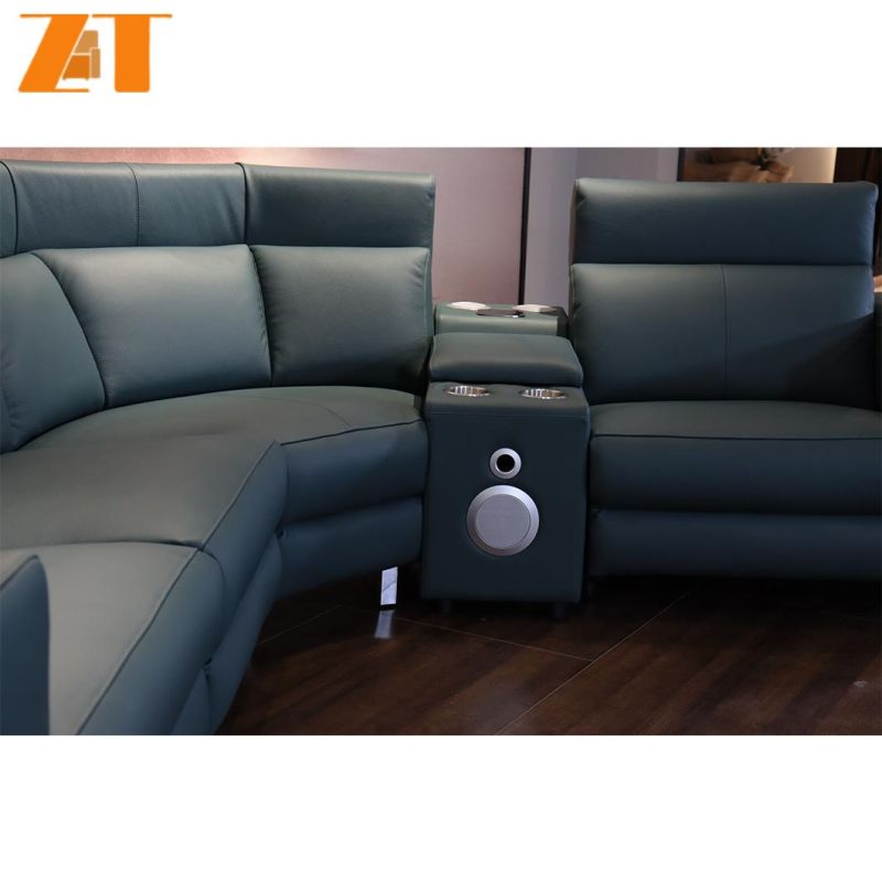 2022 Traditional Multi Function Sofa Modern Style Massage Chair Leather Sectional L Shape Sofa Living Room Furniture Sofa