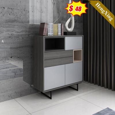 Nordic Style Wooden Modern Make in China Grey Color Office Living Room Furniture Bedroom Storage Cabinet