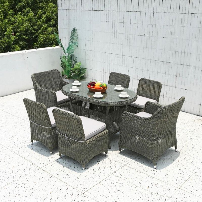 Modern Furniture Leisure Patio Teak Wood Aluminum Textilene Rope Outdoor Furniture