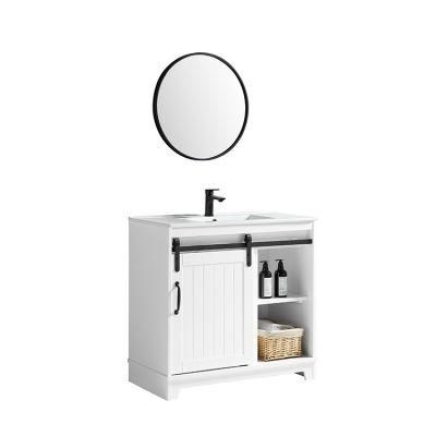 Manufacture New Modern Goldea Hangzhou Bathroom Vanity Basin Mirror Wooden Furniture Cabinet