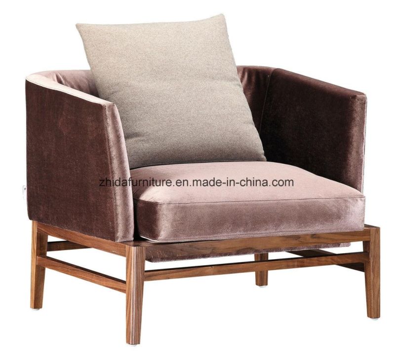 Contemporary Fabric Chair /Walnut Wooden Frame Chair/Leather Chair