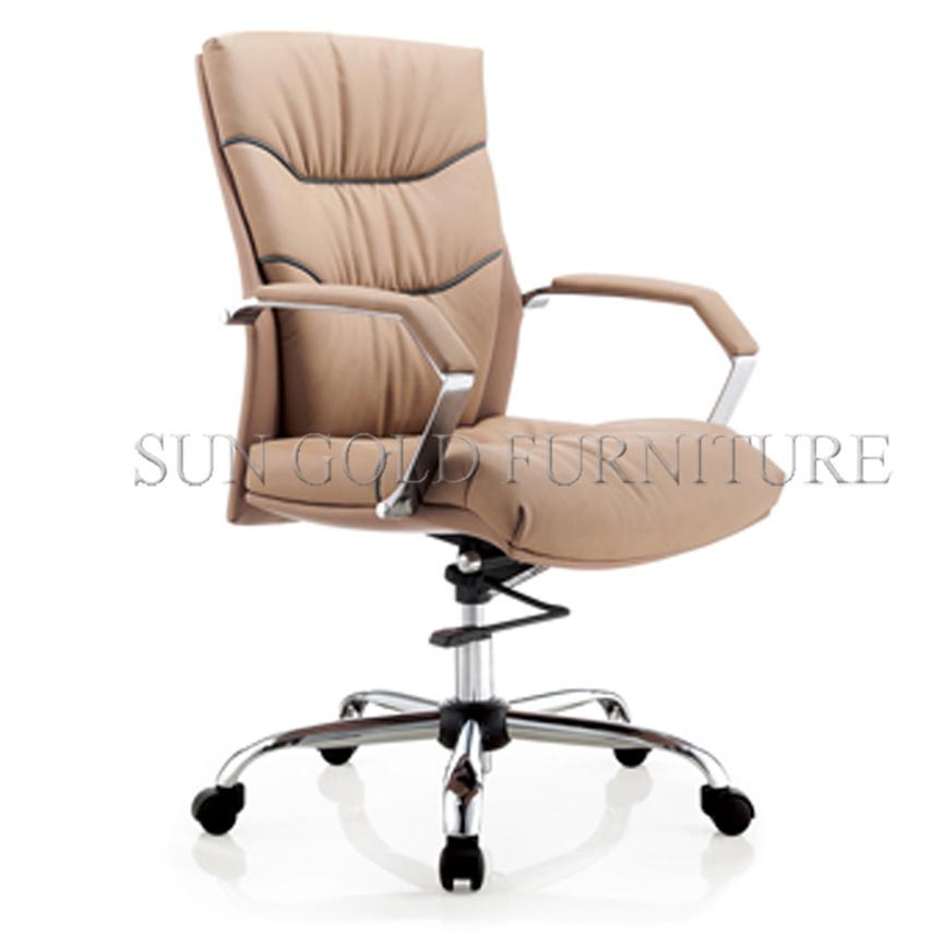 Modern Factory Black Leather High Back Office Chair Executive Chair