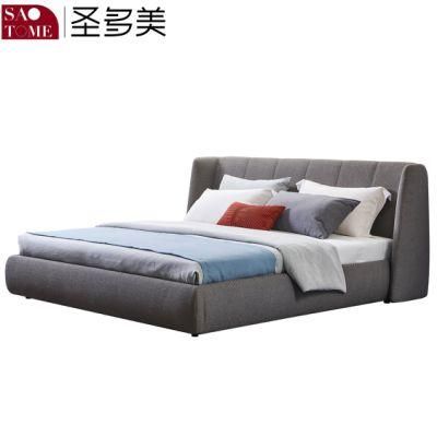 Modern Hotel Bedroom Furniture Wood Cloth 1.8m Double King Bed