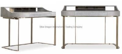 Five Star Hotel Custom Made Modern Wooden Top and Metal Base Desk