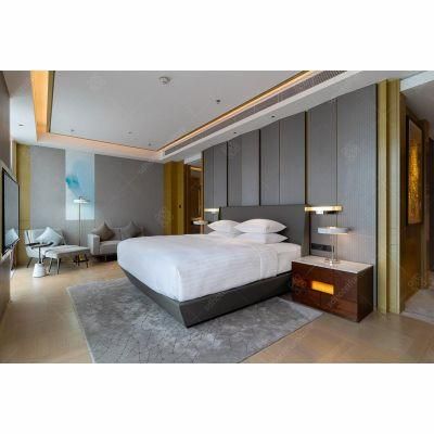 Modern Covered with PU Leather Hotel Room Furniture Package