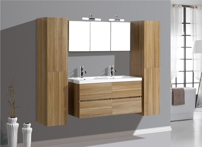 Modern Hotel Hanging Waterproof Mirror & Wash Basin, Light Luxury Bathroom Vanity