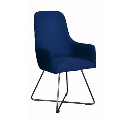 Modern Iron Frame Designer Fabric Dining Chair for Hotel Cafes and Restaurants Dining Chair