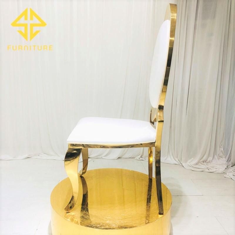 Europe Style Stainless Steel Dining Chair Hotel Furniture Wedding Events Party