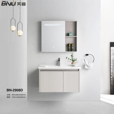 Modern Design Aluminum Bathroom Modern Design Bathroom Sink Cabinets Furniture with Mirror