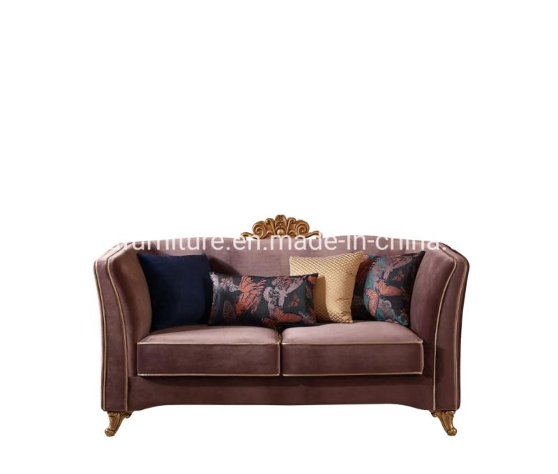 Chinese New Classical Villa Velvet Fabric Sofa Living Room Sofa Set