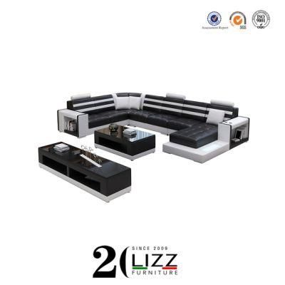 Sectional Sofa Set Modern Home Furniture U Shape Leather Sofa