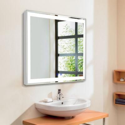 Home Decor Rectangle Framed Lighted LED Wall Bathroom Mirror