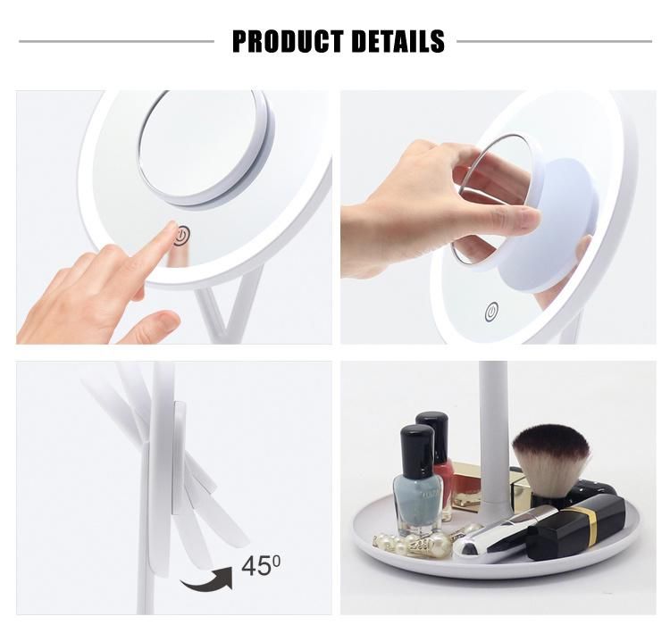 High Definition Desktop Dimmable Brightness Makeup LED Mirror