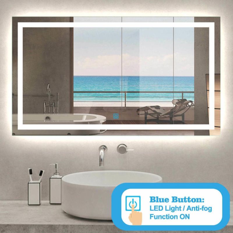 LED Bathroom Mirror with LED Light Has Touch Sensor