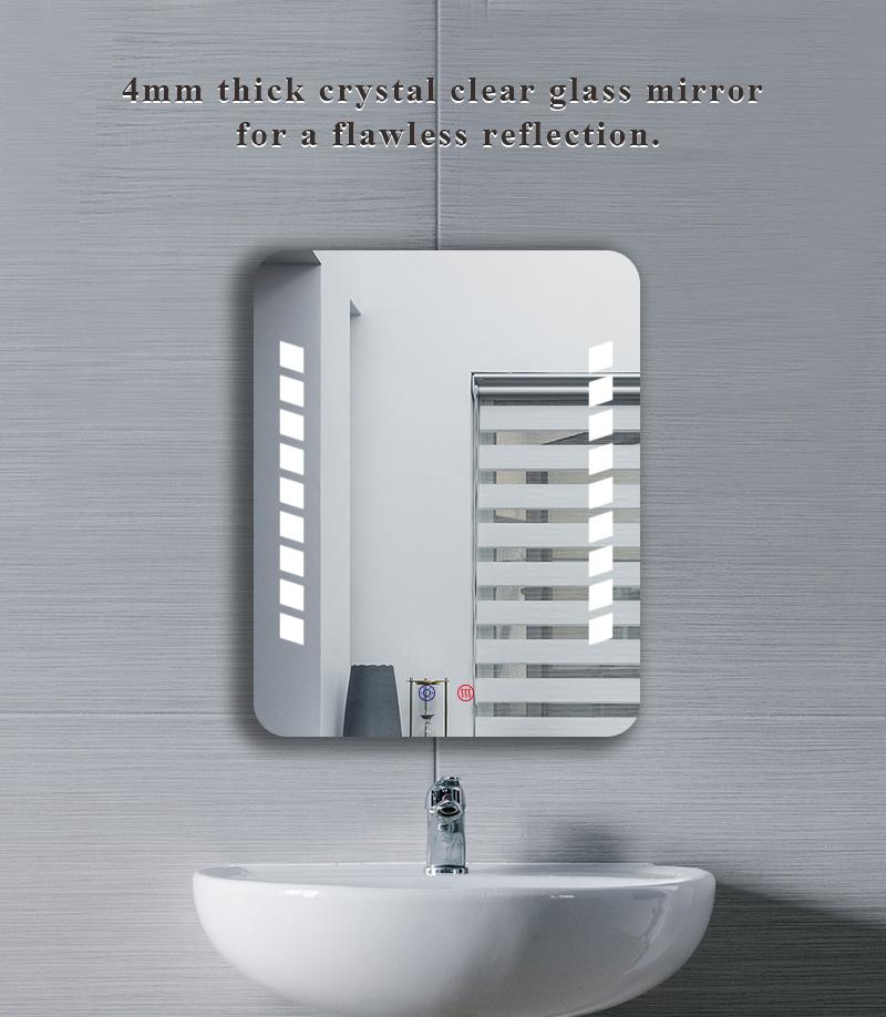 Smart Bathroom Plastic Mirror with Lights and Touch From Factory