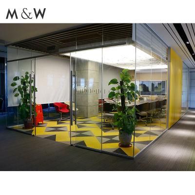 Wholesale Modular Glass Wall Metal Partition Manufacture Indoor Glass Glazed Wall Soundproof Office Furniture