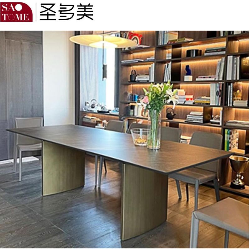 Modern Dining Room Furniture Two Flat Long Foot Dining Table