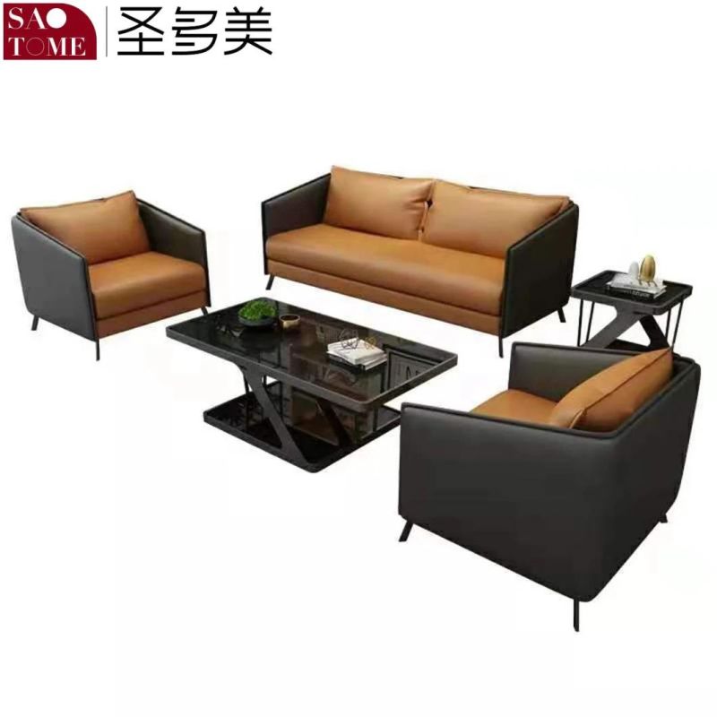 Modern Home Furniture Office Comfortable West Leather Finish Sofa