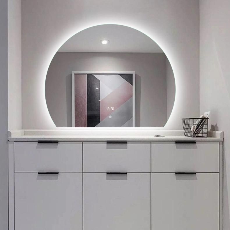 Round Smart Multi-Function Glowing Mirror for Bedroom Bathroom Entryway with Cheap Price