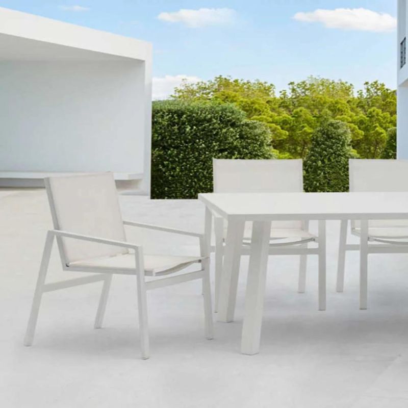 Modern Indoor/Outdoor Dining Table Matte White