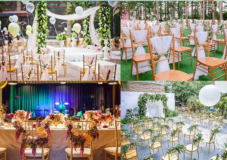 Factory Wholesale Quality Event Banquet Wedding Stacking Chiavari Tiffany Bamboo Chair with Cushion