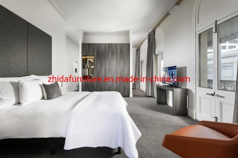 Chinese Customized Export Luxury Modern Hotel Project Bedroom Sets Wooden Furniture