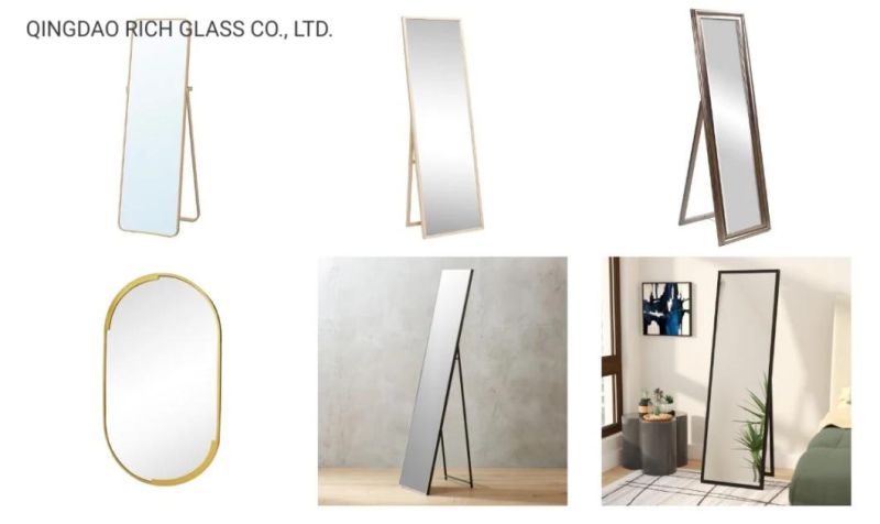 Wholesale Decoration Metal Frame Modern Designer Bathroom Floor Length Mirrors