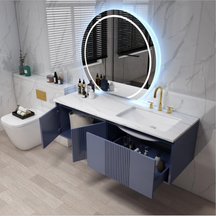 Rock Board Bathroom Cabinet Modern Simple Bathroom Oak Designer Washstand Washbasin Cabinet Combined Bathroom