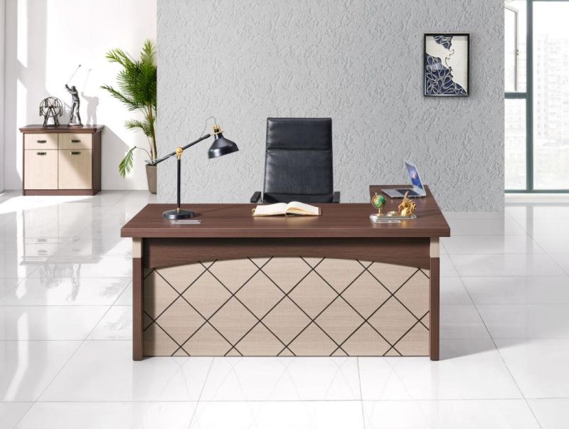 Luxury Modern Design L Shaped Wooden Executive Office Table